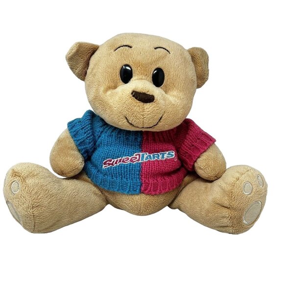Sweetarts Bear Plush Pink Blue Sweater Advertising Nestle 9 In Stuffed Animal - Picture 1 of 13